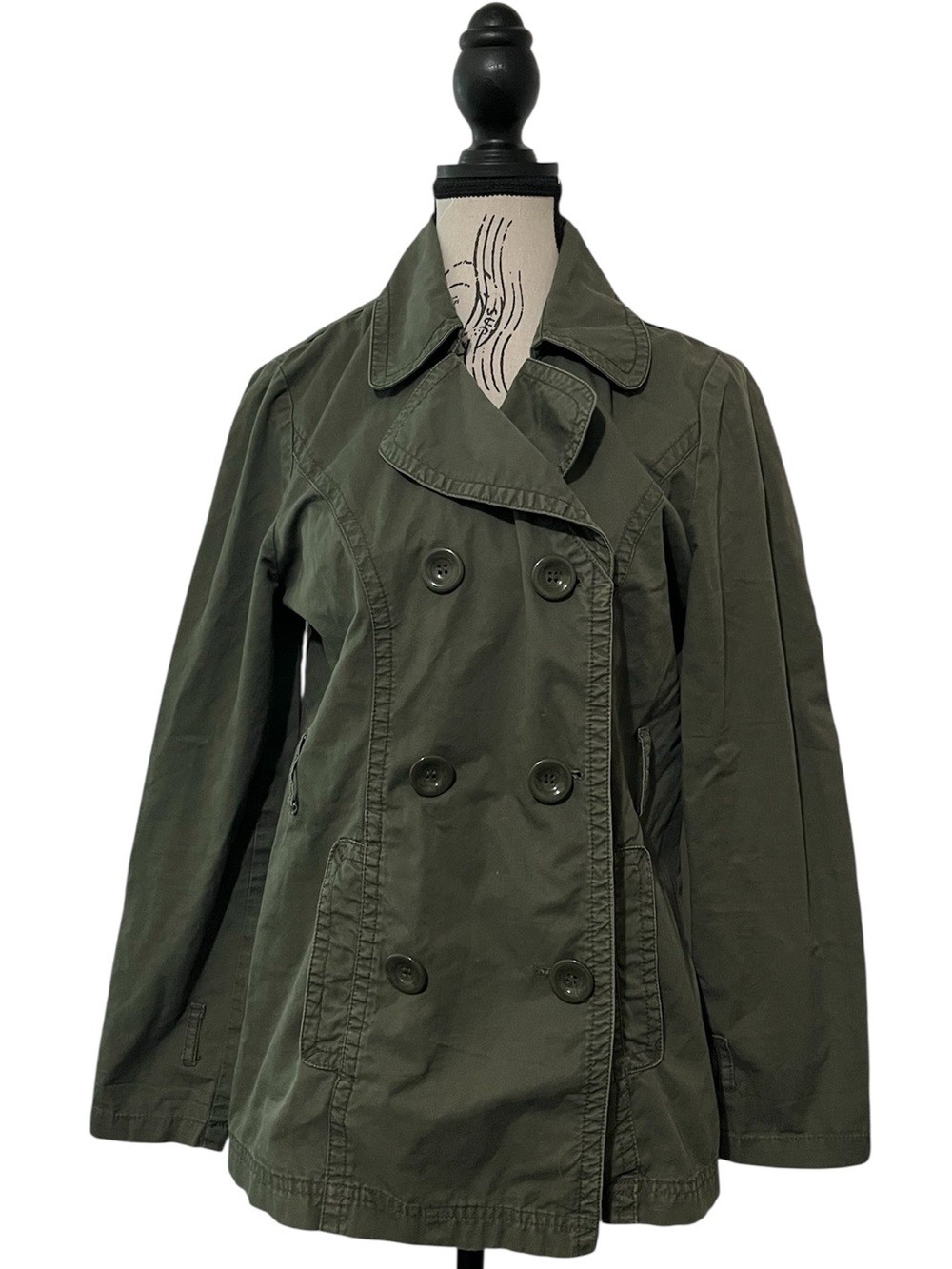Rue21 Double-Breasted Green Women’s Jacket. Women’s medium.